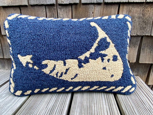 NANTUCKET MAP 12X18 HOOKED PILLOW