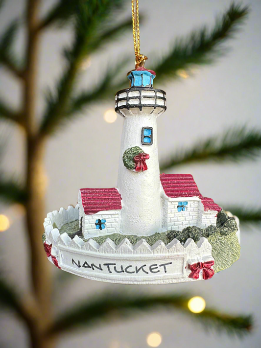 CHRISTMAS  NANTUCKET LIGHTHOUSE ORNAMENT