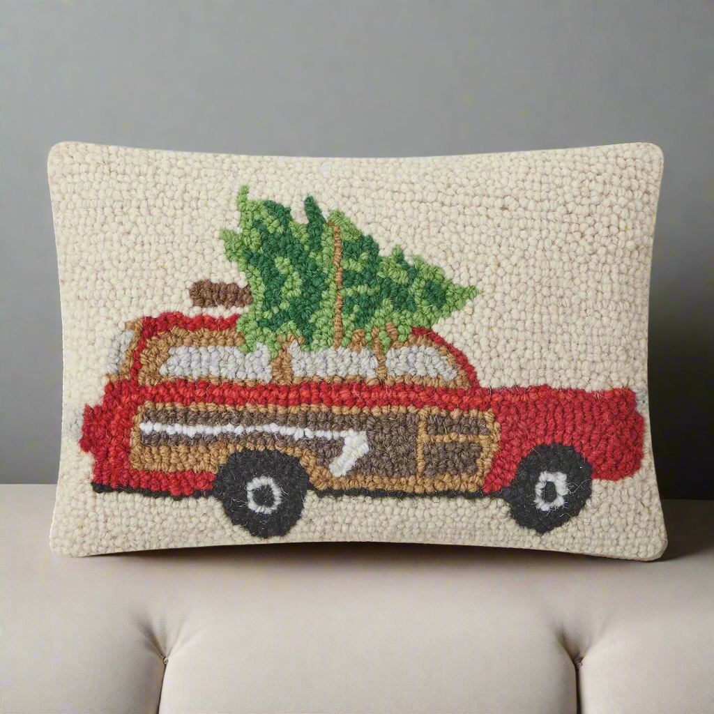 Station Tree Hooked Pillow
