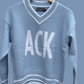 VNECK SWEATER WITH ACK