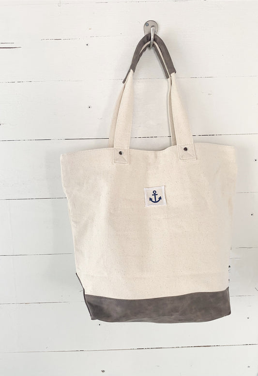 Nautical Anchor Canvas Tote