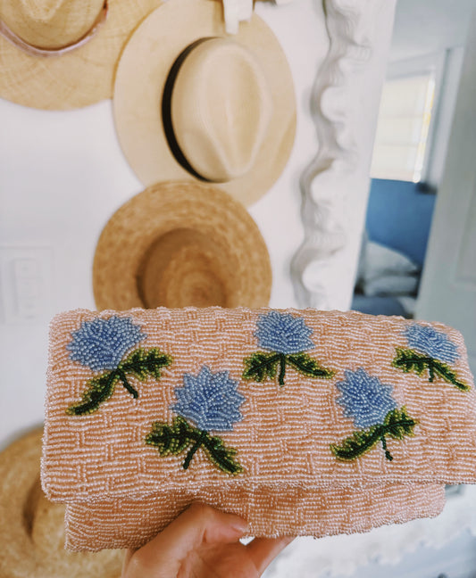 Handmade Hydrangea Clutch