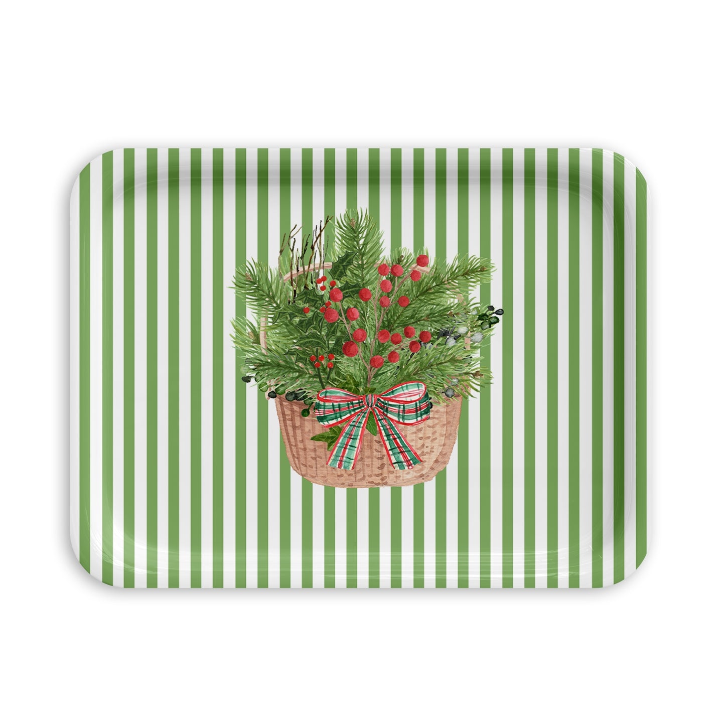 Nantucket Christmas Basket Tray