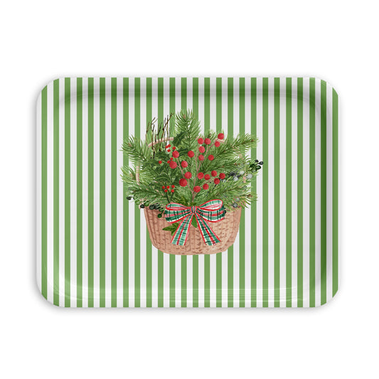 Nantucket Christmas Basket Tray