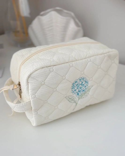 Hydrangea Quilted Zip Pouch