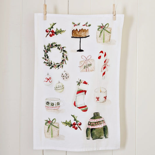 Classic Christmas Tea Towel