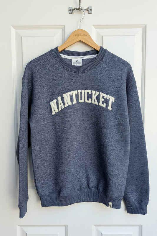 FELT BLOCK FLEECE NANTUCKET CREW