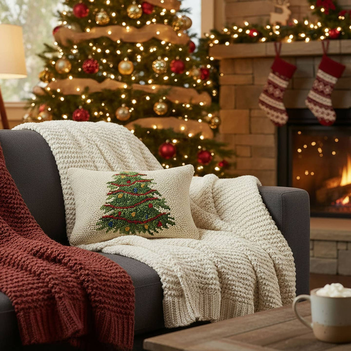 Christmas Tree Hook Pillow