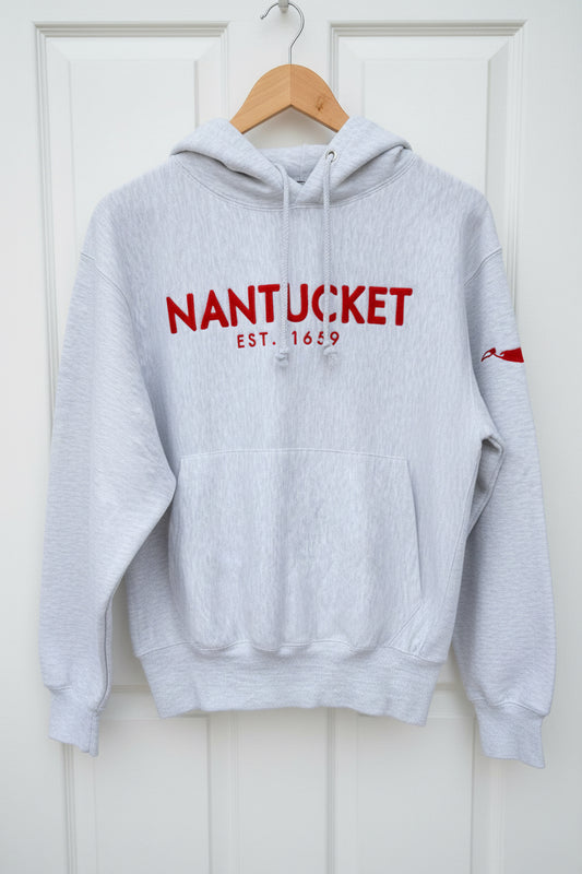 Nantucket with Map Embroidered Hoodie