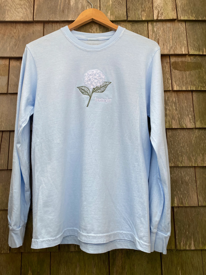 EMB HYDRANGEA LONG SLEEVE TEE