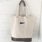 NATURAL WHALE TOTE BAG