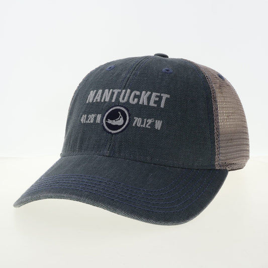 Blue Steel/ Grey Trucker Nantucket Hat
