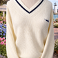 Retro Tennis Sweater with Nantucket Map