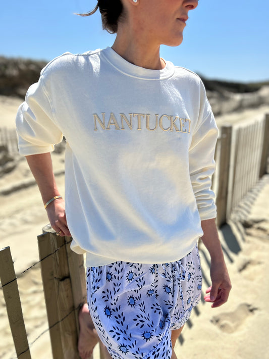 Nantucket Embroidered Crew