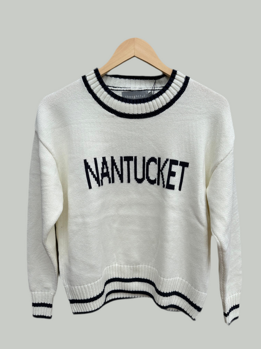 Intarsia Nantucket Crew Neck Sweater