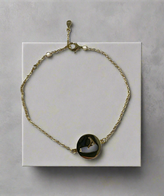 GOLD PLATED MAP CUT BRACELET