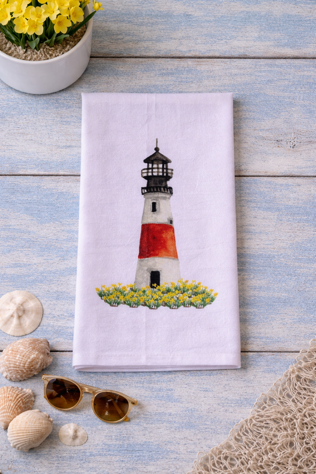 Sankaty Lighthouse with Daffodils