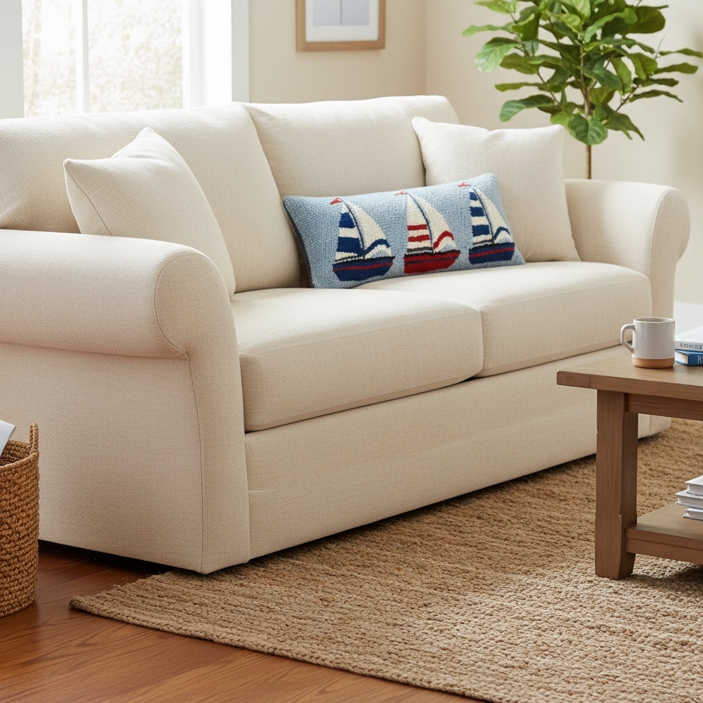 Sailboat Trio Hook Pillow with Insert