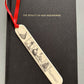 Acrylic bookmark with scrimshaw