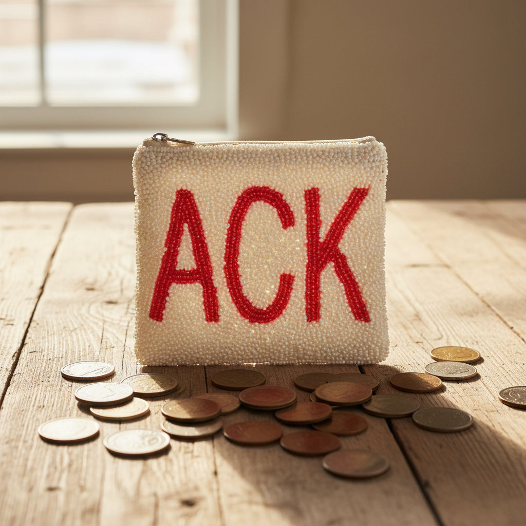 Custom Nantucket Ack Coin Pouch
