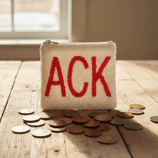 Custom Nantucket Ack Coin Pouch