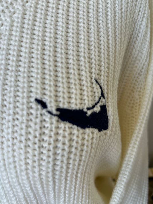 Retro Tennis Sweater with Nantucket Map