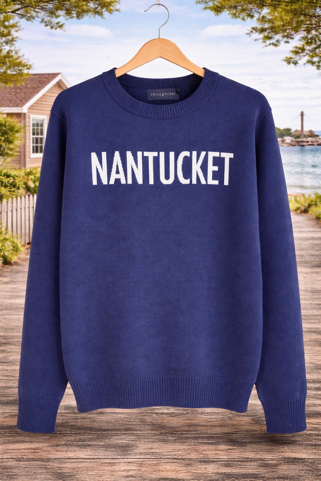 Jacquard Crew Neck Sweater