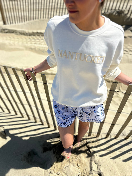 Nantucket Embroidered Crew