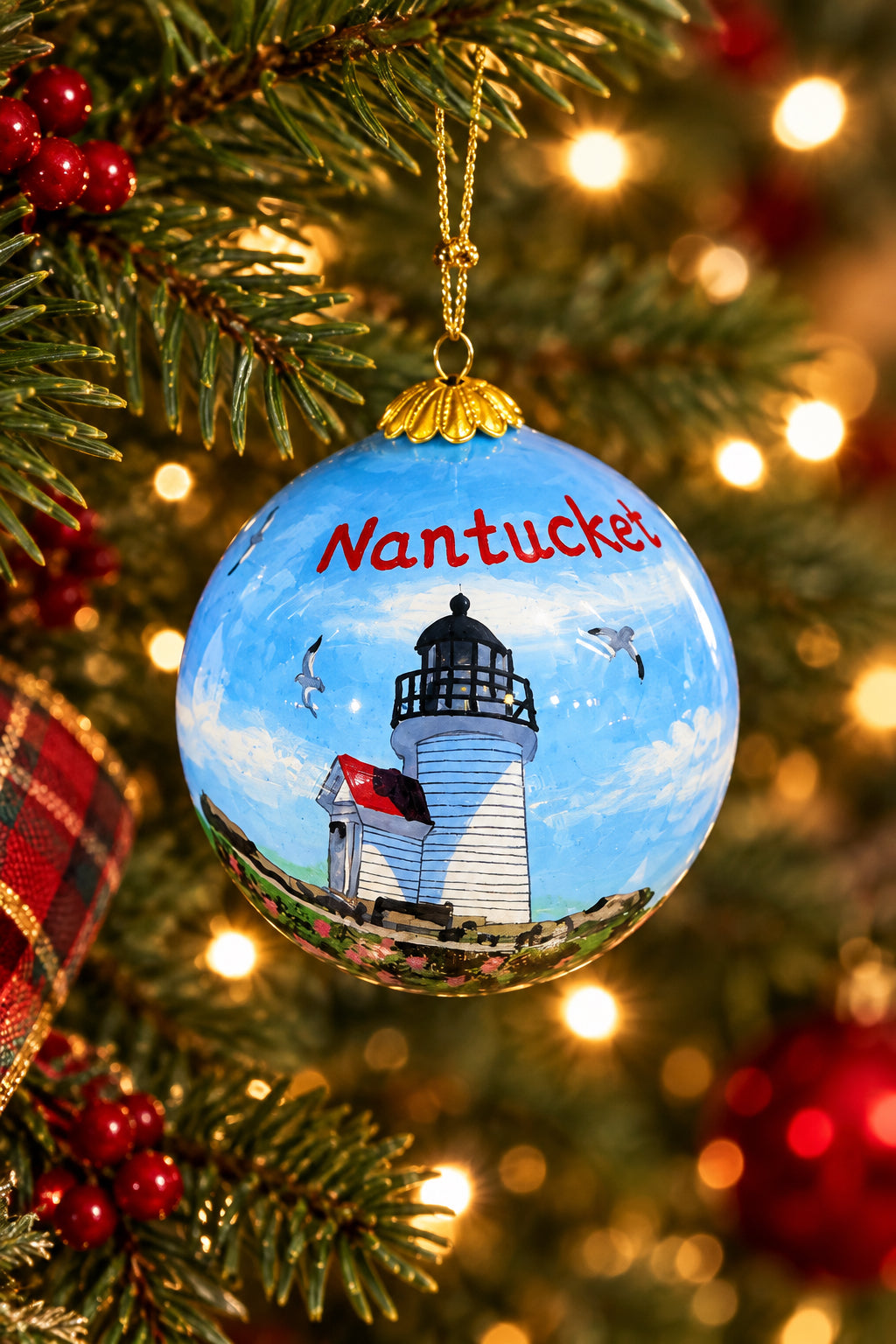 3 Nantucket Lighthouse Ornament