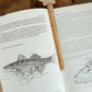 Woven bookmark with scallop shell .