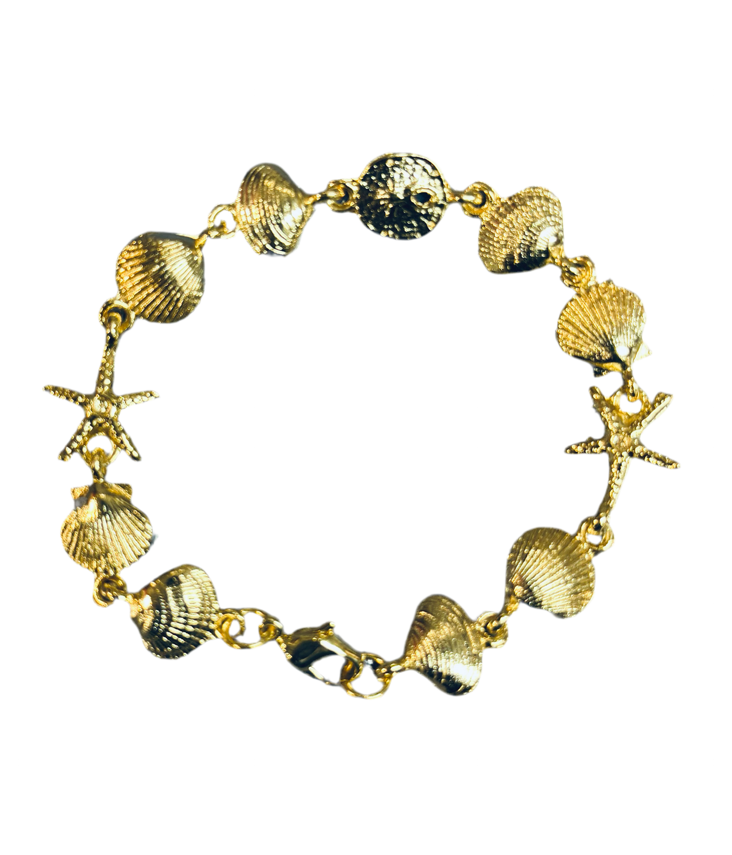 GOLD PLATED MIX SHELLS BRACELET