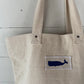 NATURAL WHALE TOTE BAG