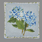 Blue Hydrangea Hook Pillow with Insert