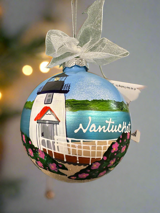 NANTUCKET BRANT POINT LIGHTHOUSE ORNAMENT