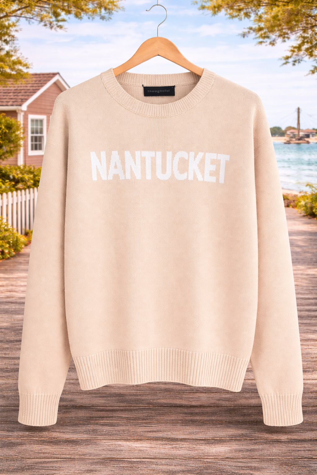 Jacquard Crew Neck Sweater
