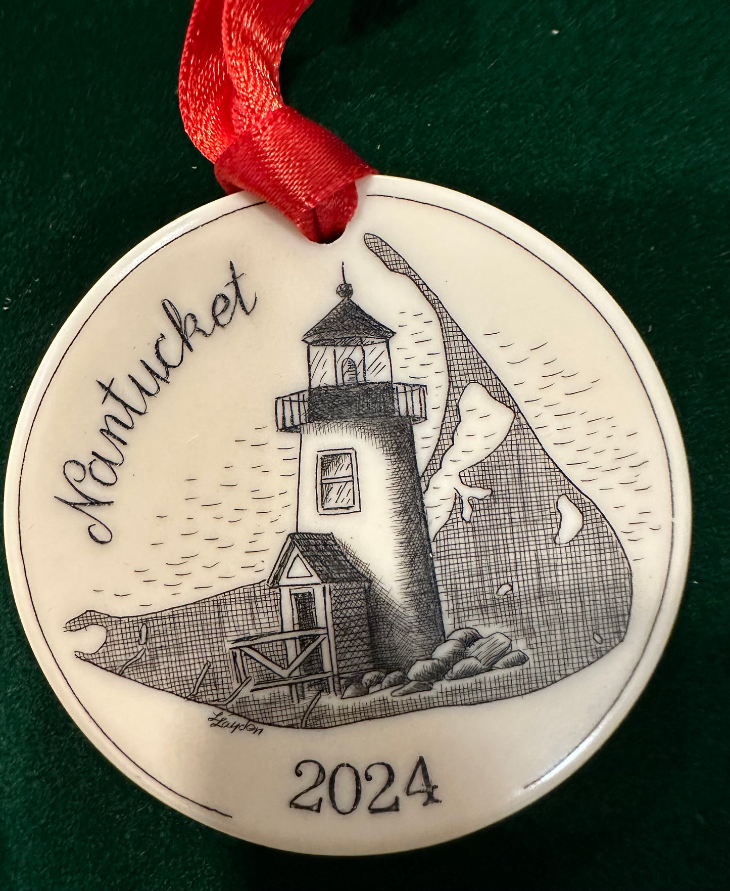 BRANT POINT SCRIMSHAW ORNAMENT