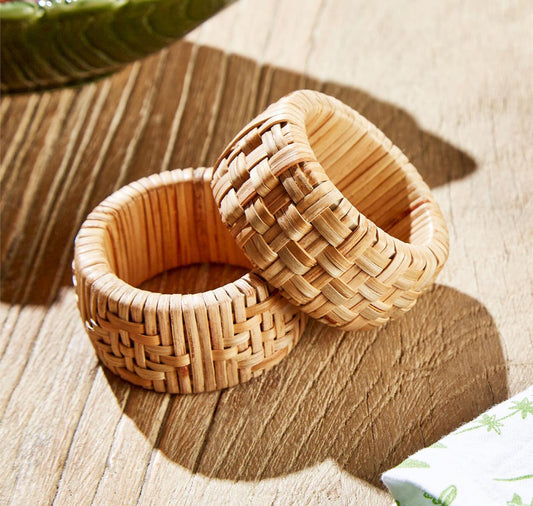 Set of 4 Woven Napkin Rings