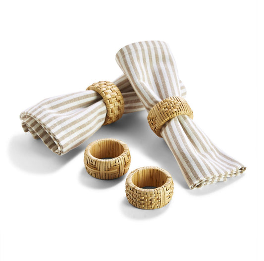 Set of 4 Woven Napkin Rings