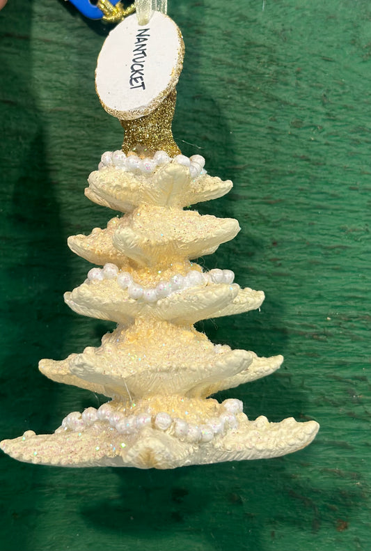 STARFISH TREE NANTUCKET CHRISTMAS ORNAMENT