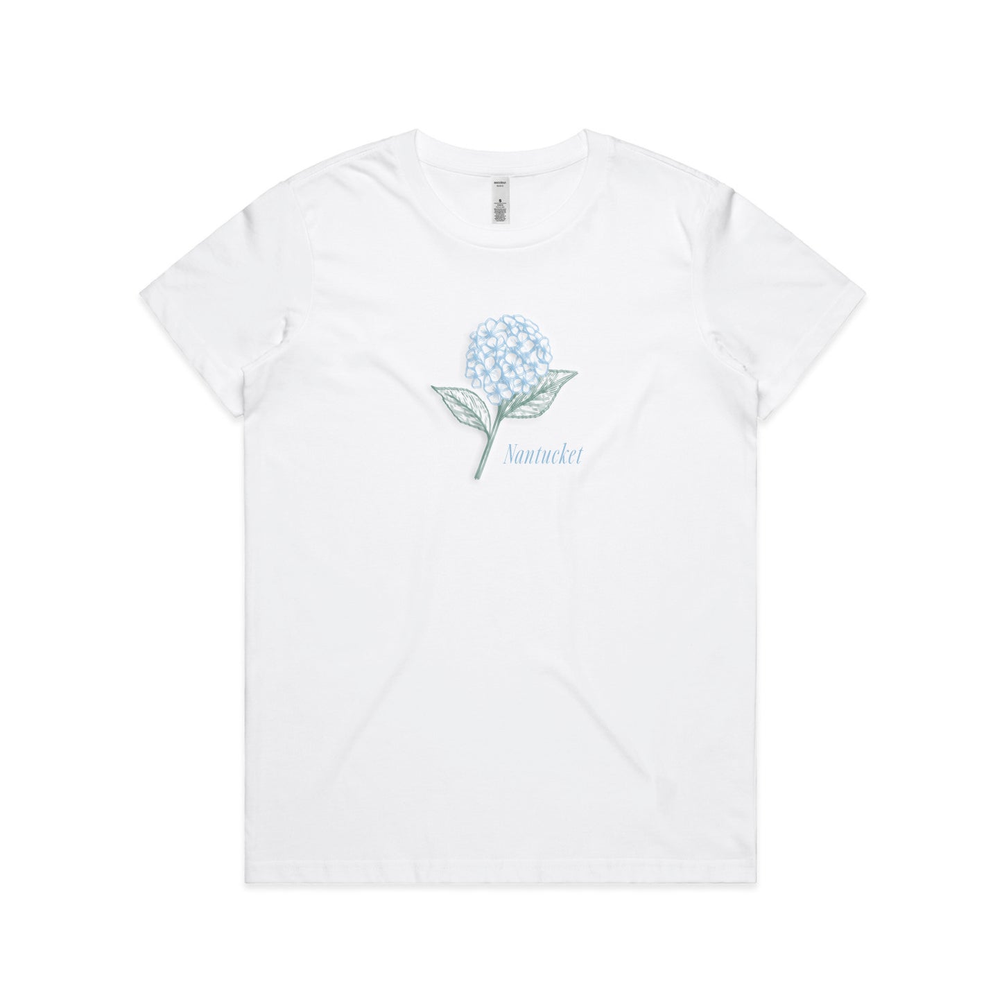 hydrangea embroidered tee