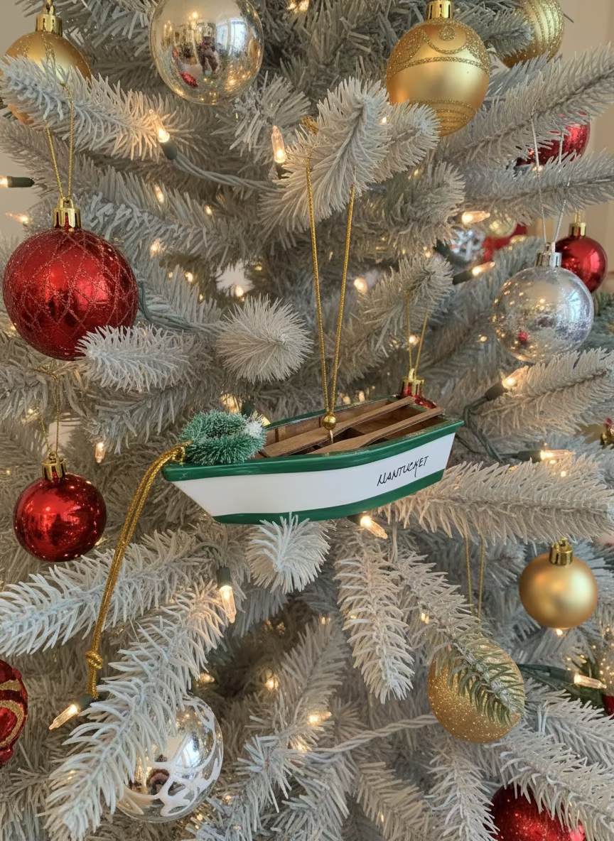 Ornament Wooden Sailboat