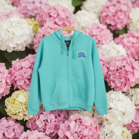 Hydrangea Full Zip Sweatshirt