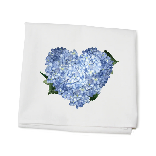 Heart Hydrangea Tea Towel