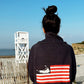 Button Cardigan with Flag