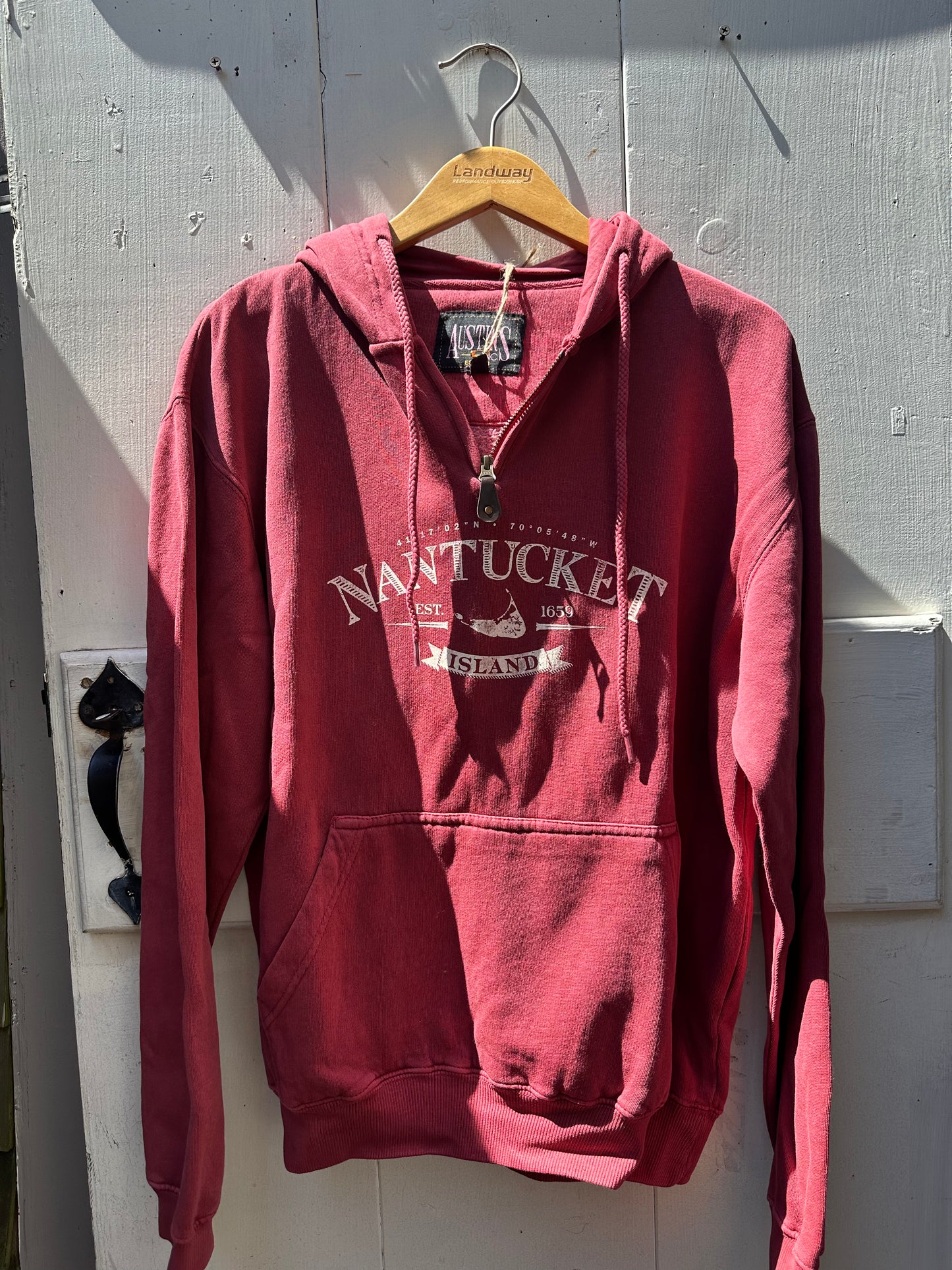 MINI ZIP NANTUCKET MAP HOODIE