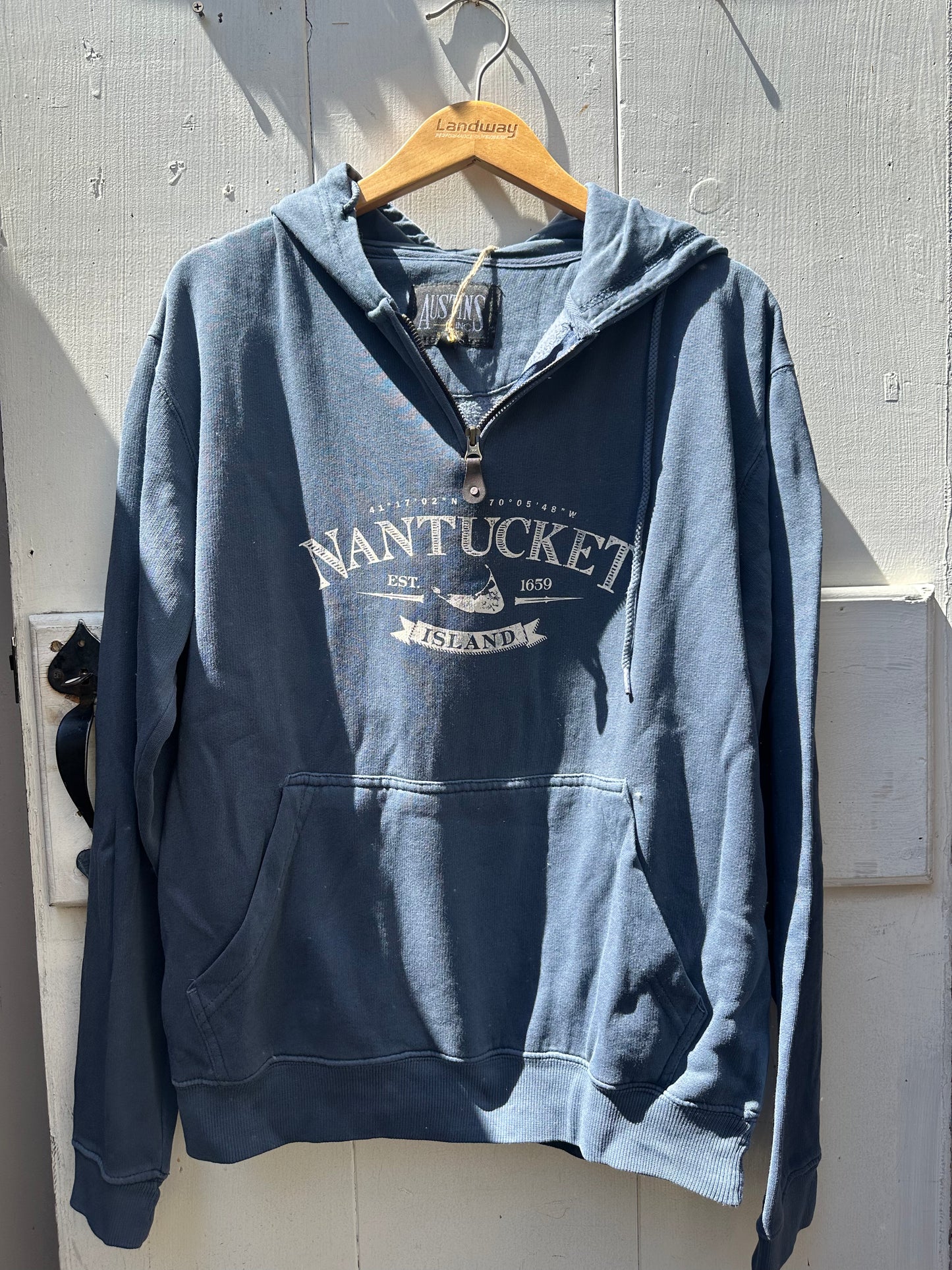 MINI ZIP NANTUCKET MAP HOODIE