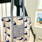 BLUE NANTUCKET MAP TOTE