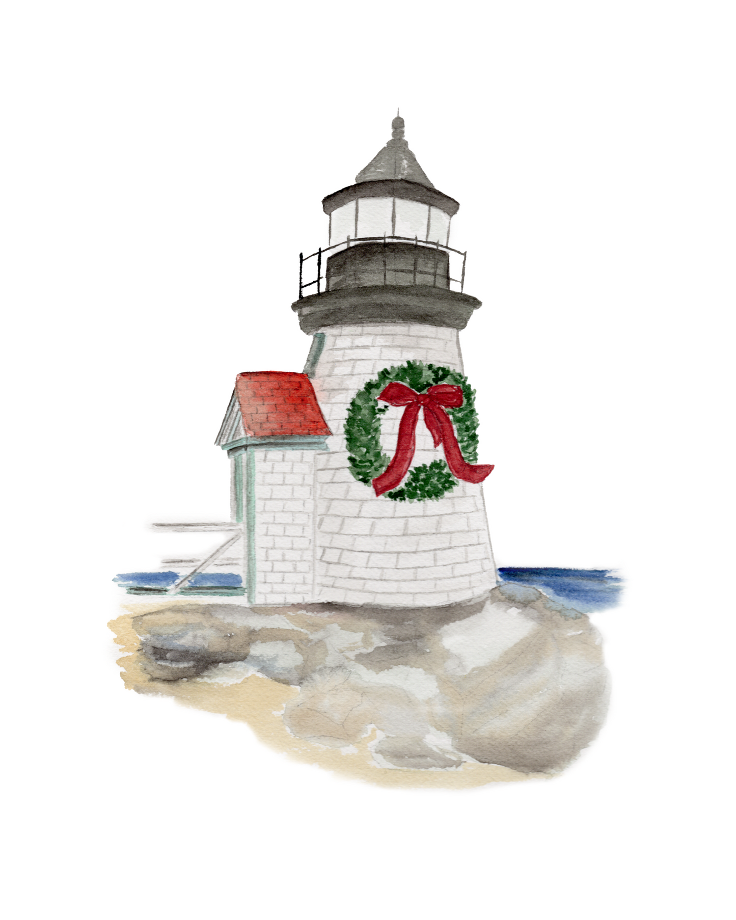 BRANT POINT WITH WREATH HANDPAINTED PRINT 8*10