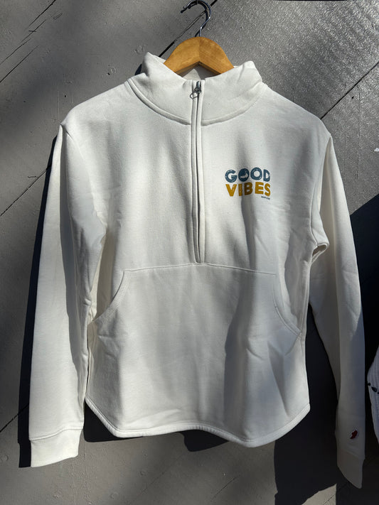 1/4 ZIP GOOD VIBES SWEATSHIRT