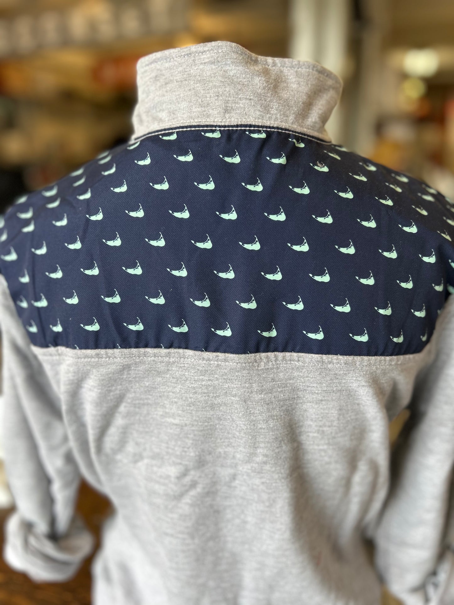 Quarter zip with Nantucket Icon